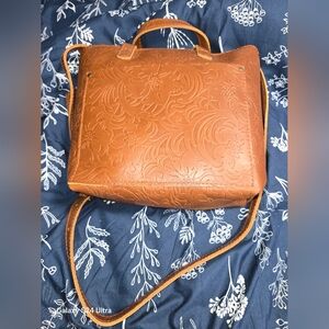 Portland Leather * Almost Perfect' Mini Crossbody * Meadow * Embossed * New